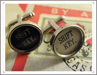 Typewriter Key Cufflinks » Type Key Cufflinks » Typewriter-Key-Jewelry.Com